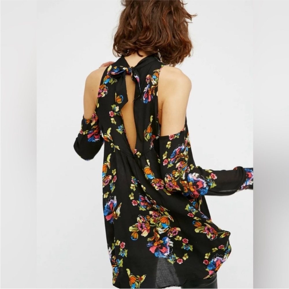Free People Blue Floral Tunic - Picture 2 of 11